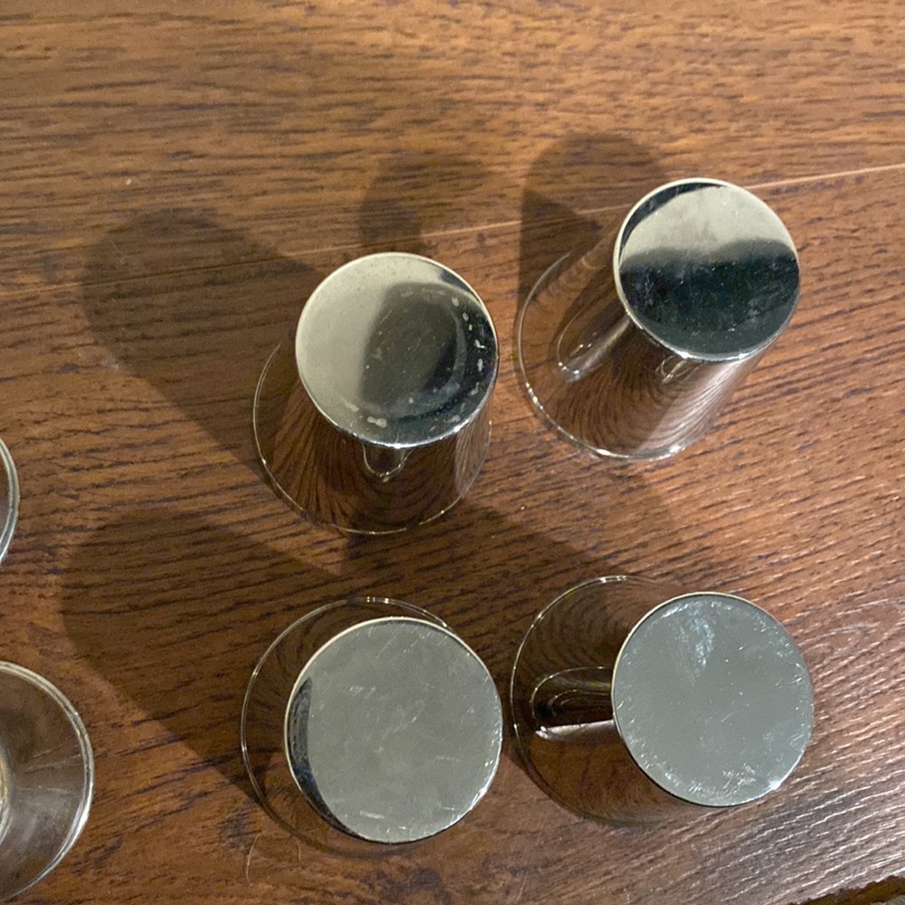 Vintage Metal Shot Glasses in Leather Rupp Case - Picture 10 of 12